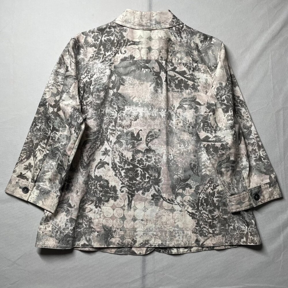 Chico's Womens Multicolor Paisley Print Lightweight Spring Jacket Size 3 US XL - Picture 2 of 10